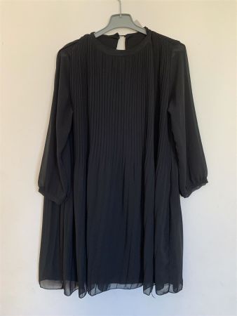 ZEBRA schwarzes Plissee Kleid Grösse XS