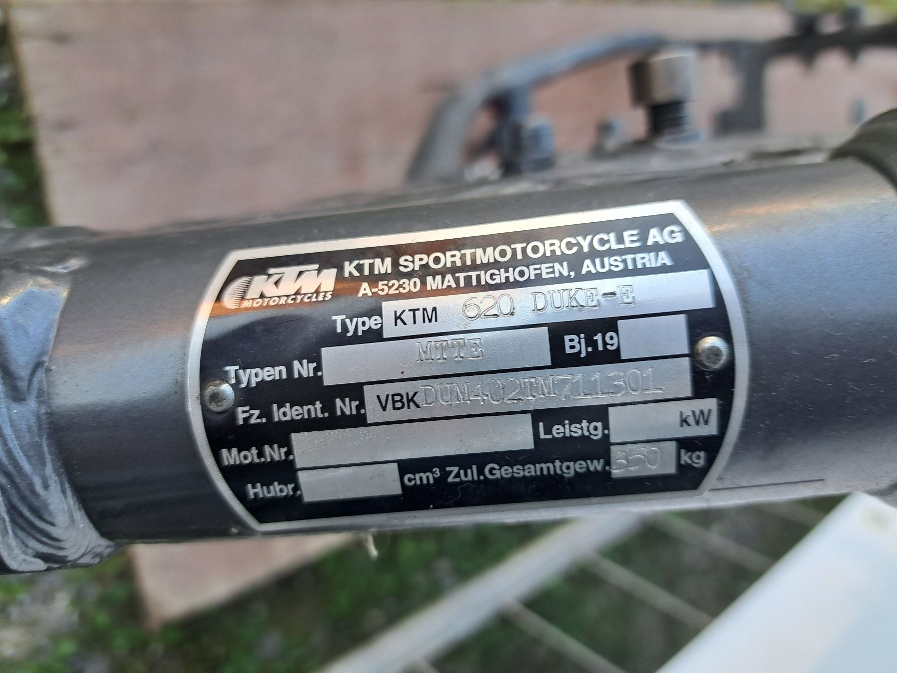 KTM Tutti i ricambio per moto: Rahmen KTM 620 Duke – Usato da Hallau venduto da ZIEGLER-Motorhandel 2
