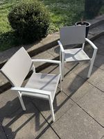 8 chaises de jardin en aluminium blanc