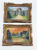 Auguste Brossier – 2 huiles sur panneau signées