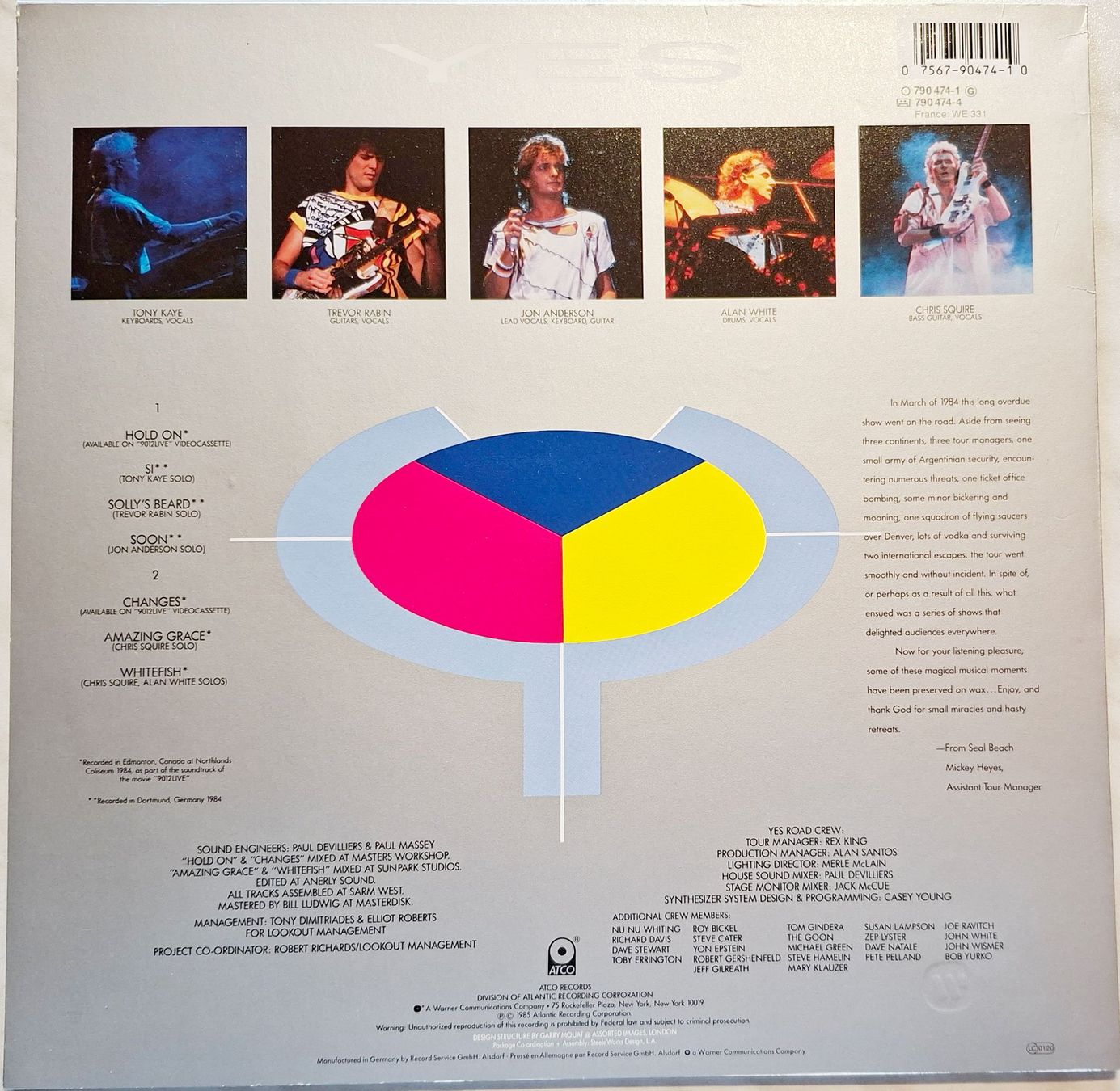 Schallplatten: Yes - 90125 plus Yes 9012 live solos/2 LP's – Neu (gemäss Beschreibung) aus  von  7