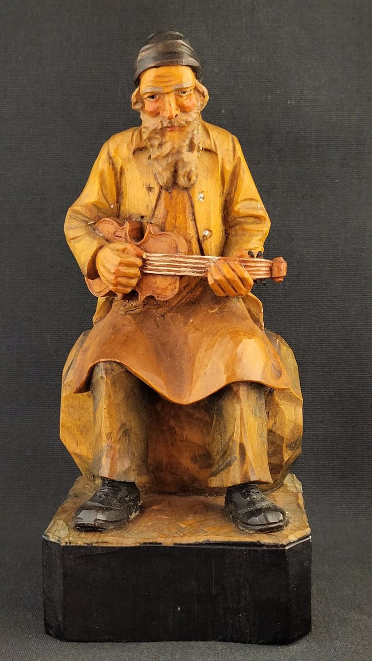 Figurines: Geschnitzte Holz-Figur GEIGENBAUER – D'occasion à Basel par spinne02 2