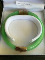 Vintage Jade Armreif mit 9K Goldverschluss
