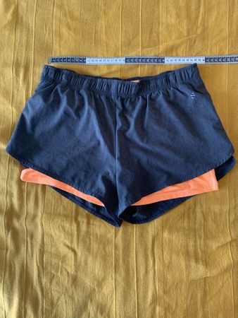 Sport-Shorts, Jogging Shorts, Damen Gr. 40, grau/orange
