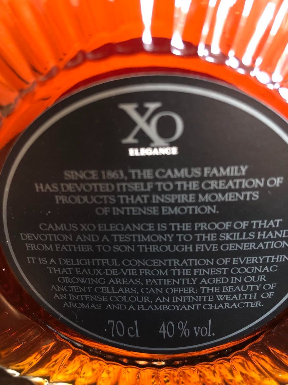 Camus Spirituosen: COGNAC CAMUS XO ELEGANCE – Neu und originalverpackt aus Münchenstein von weinundspirituosen 4