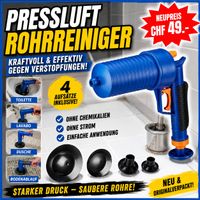 Rohrreiniger Pressluft mit 4 Aufsätzen,  wie neu