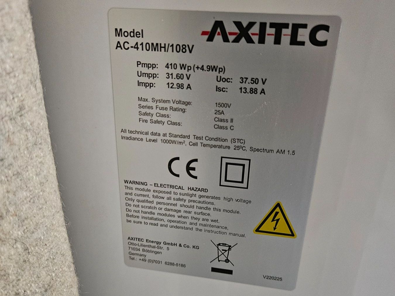 Solargeräte und Solarprodukte: 2 StückPV-Modul Axitec AXIpremium AC-410M – Neu (gemäss Beschreibung) aus St.Gallenkappel von RocknSkull 2
