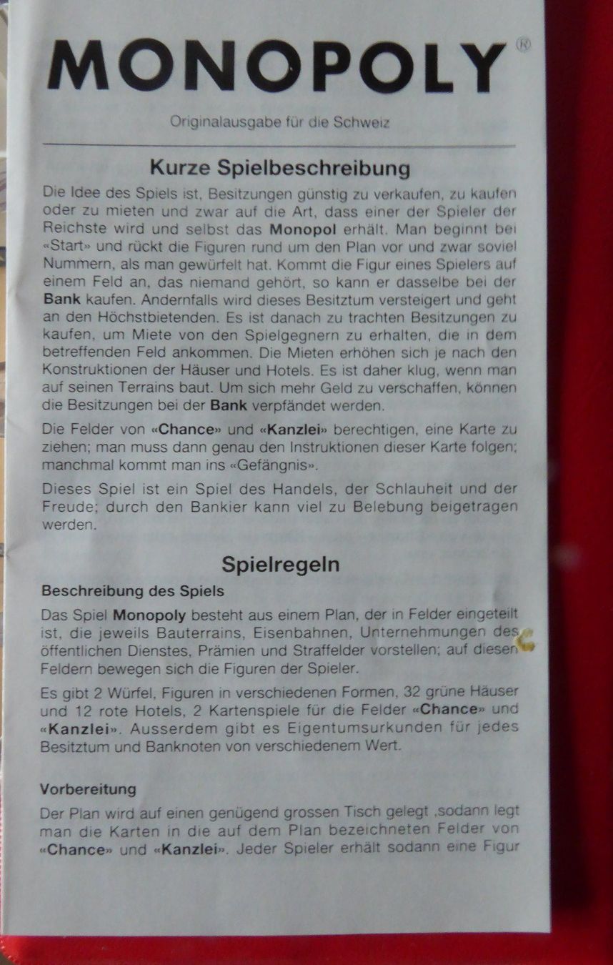 Parker Giochi: Monopoly Mini Original-Magnetic-Ausgabe 1991 – Usato da Gossau SG venduto da tenerife11 7