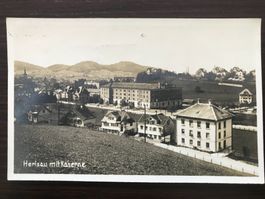 HERISAU mit Kaserne, Fotokarte, Feldpost / Militärpost, 1927
