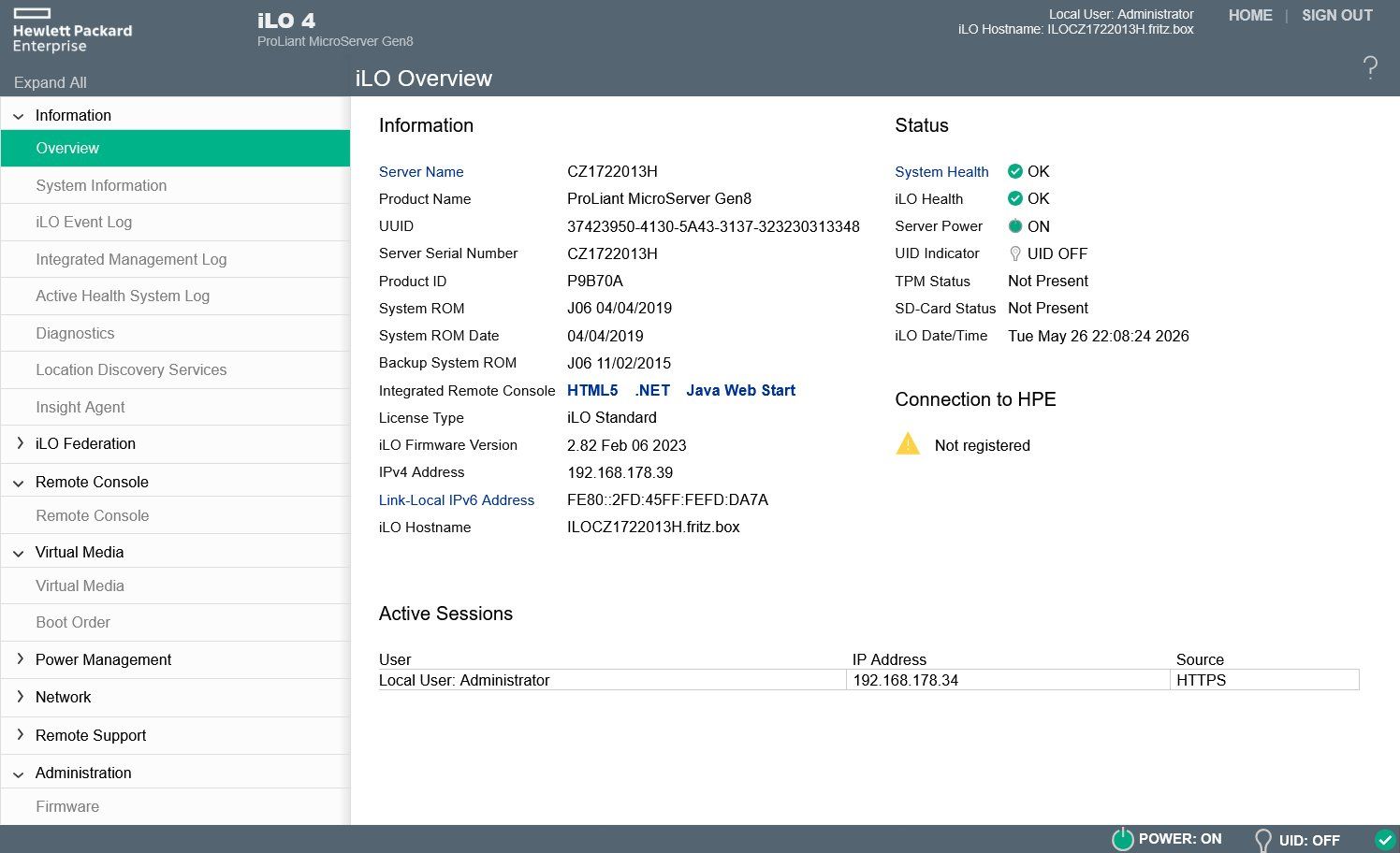 Hewlett Packard Server: HP ProLiant MicroServer Gen8 16GB – Usato da Lausanne venduto da Conradind 7