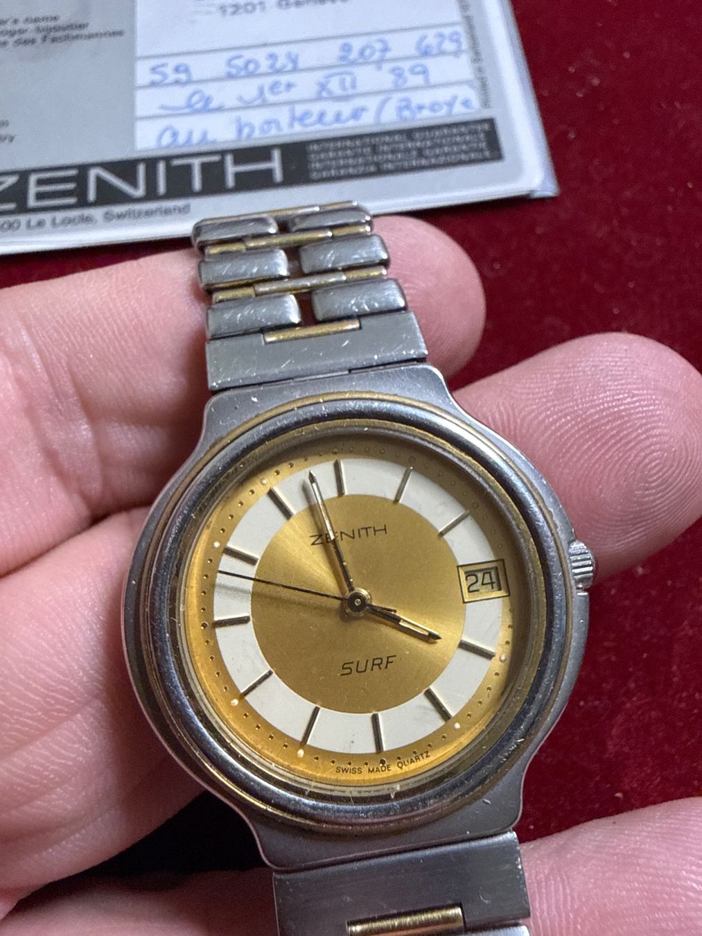 Zenith Orologi: Zenith Surf 33 mm Quarz – Usato da Pfeffingen venduto da Allhandelklgwatches