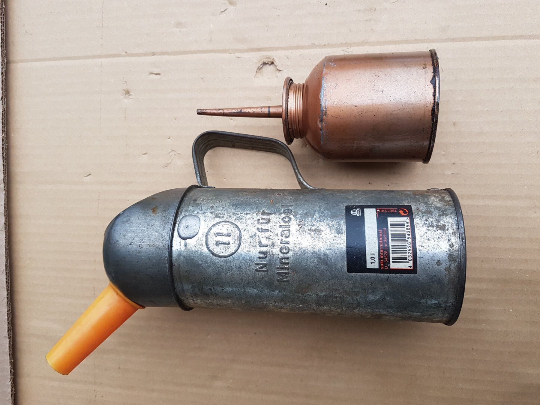 Tutti gli attrezzi: Alter Blech Messbecher Litermass Oldtimer Blechdose Vintage – Usato da Tobel venduto da YAMAHA14 2