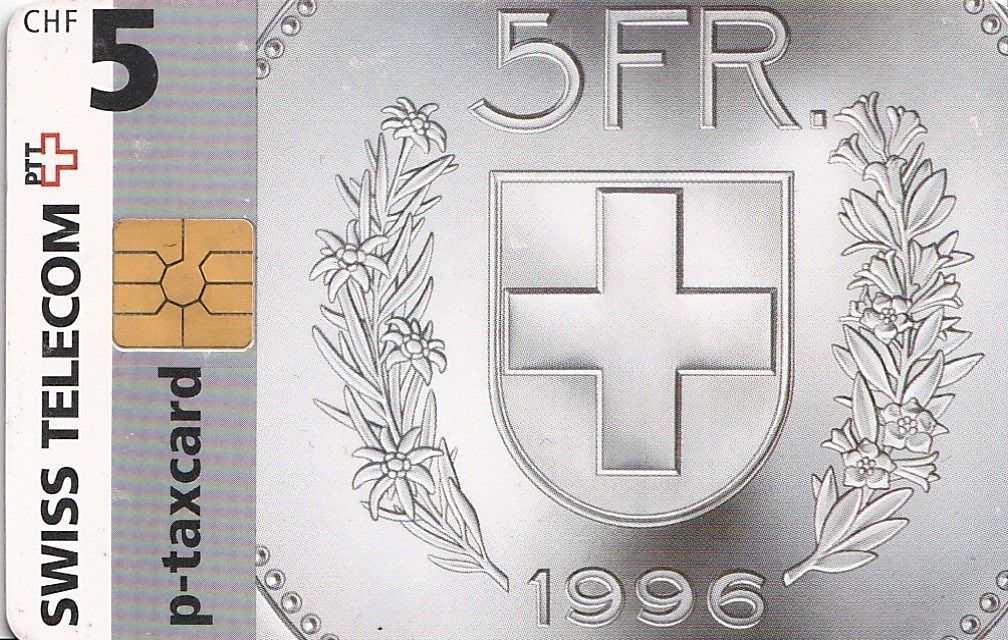 Swisscom Schede telefoniche: Taxcard '5 FR' (1996) – Usato da Abtwil AG venduto da Hotair