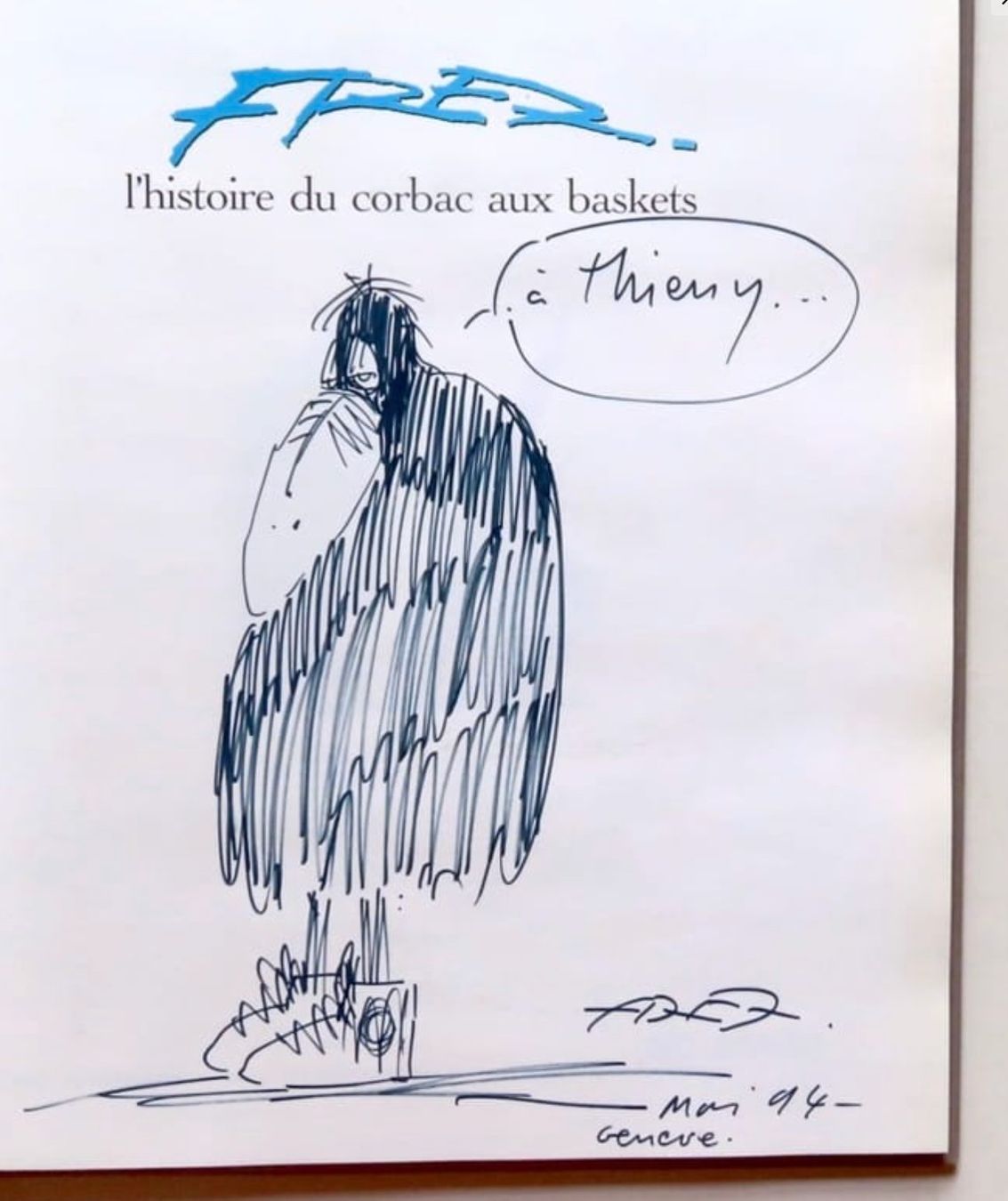 Fumetti: Fred - Le corbac aux baskets, avec dessin orginal signé – Usato da Le Locle venduto da LibrairieLaBergerie