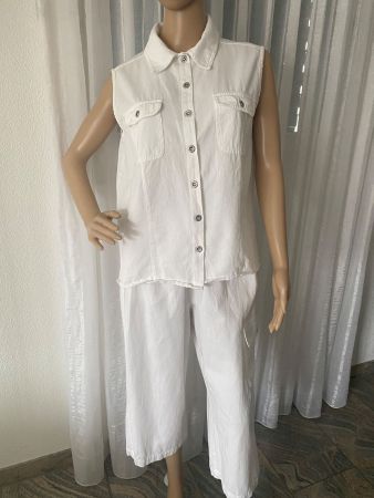 perfekter Auftritt - toller Sommer-Hosen-2-Teiler, weiss, 40