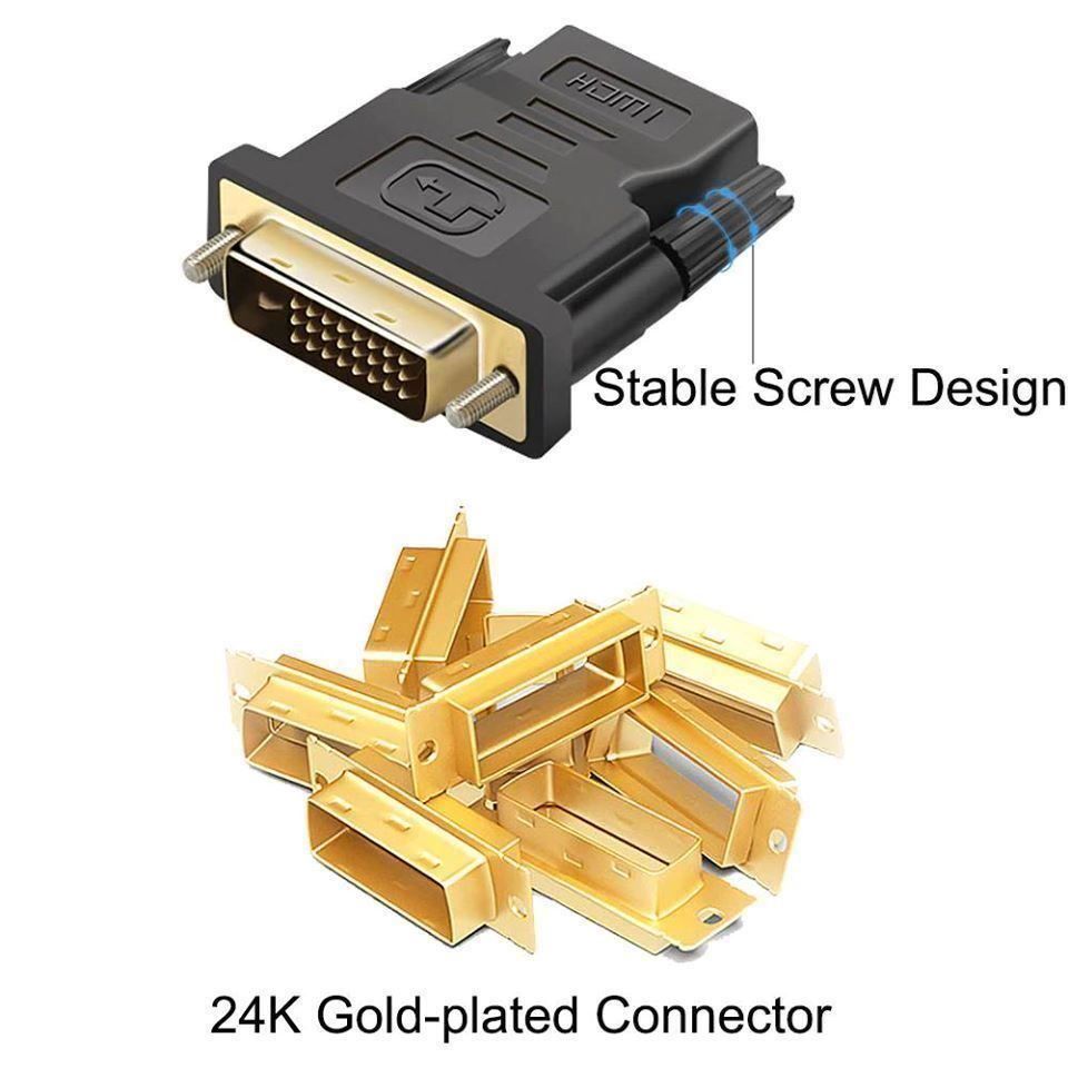 Adattatori: DVI zu HDMI Adapter D24+1 PS3 Beamer NEU – Nuovo (secondo la descrizione) da Chiasso venduto da online.shop 2