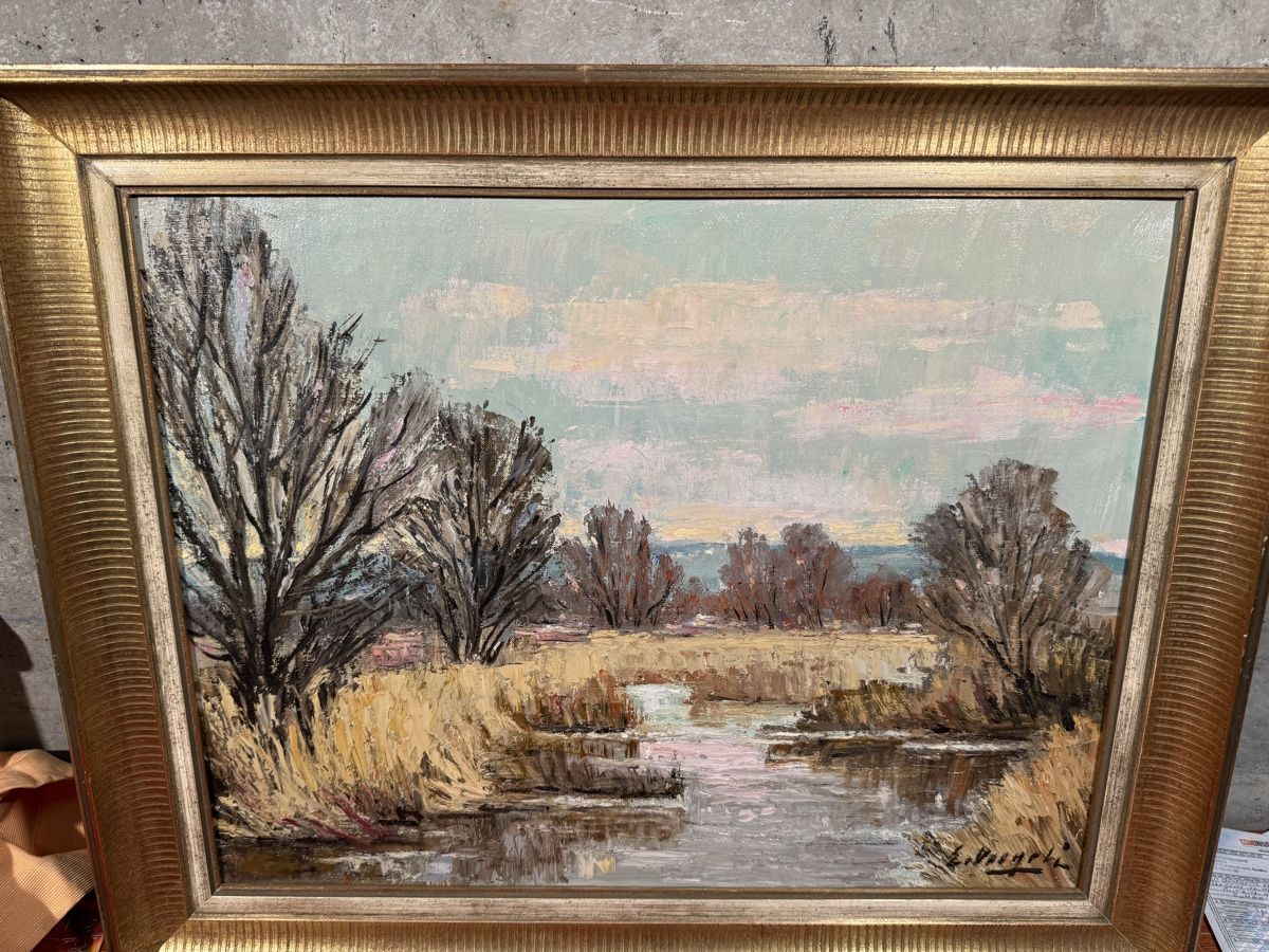 Gemälde: Tableau Paysage Riviere, Signé E Voegeli – Gebraucht aus Lausanne von vas_cdb2