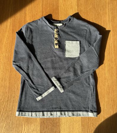 Zars Langarmshirt Gr. 110/116 Dunkelgrau