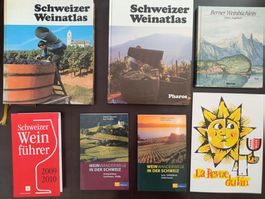 Schweizer Weinbücher & Weinführer – 7 Exemplare