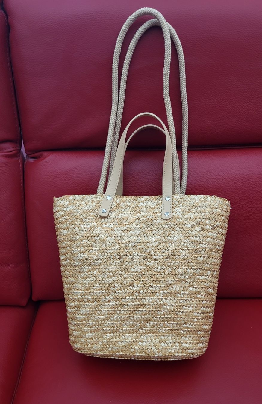 Borse da donna: Sac en paille décoré fleurs – Usato da Fribourg venduto da VictoriaShop7 1