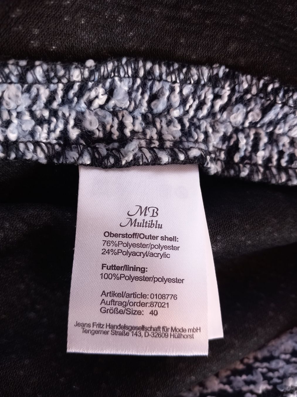 Giacche: Veste texturée bleue et blanche Taille 40 – Nuovo (secondo la descrizione) da Faoug venduto da per_kp6r 4
