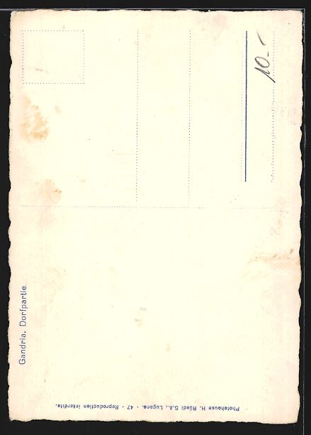 Cartoline postali: AK Gandria, Dorfpartie – Usato da Berlin venduto da bartko-reher 1