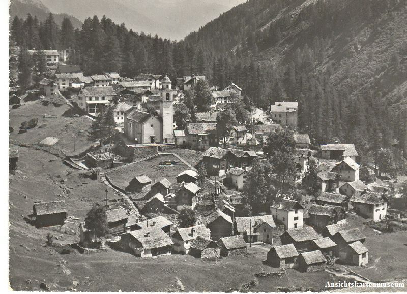 Cartoline postali: Bosco-Gurin + ca. 1950 TOP – Usato da Emmenbrücke venduto da teestube