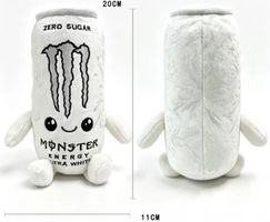 Plüschfigur Monster Energy Dose weiss 20cm