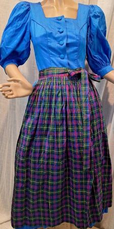 ISOLA Dirndl Kleid  MARHOF NEU Gr. 34 Blau/Kariert