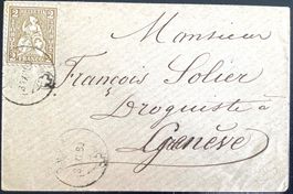 1880 Sitzende Helvetia Brief - Chur  - Genève