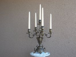 42cm alter Metall *Kerzenständer* 5flammig Barockstil 2275gr