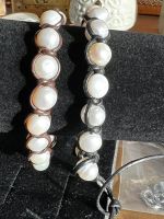 Leder-Süßwasser Perlen Armband
