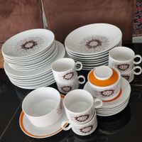 Winterliches Speise- und Kaffeeset aus den 50er Jahren