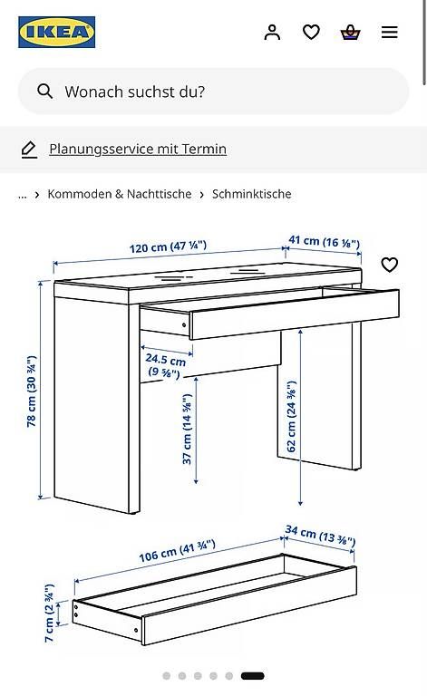 Tavoli da trucco: Ikea Malm Frisiertisch – Nuovo e nell'imballaggio originale da Staad SG venduto da eme_6pcq 4