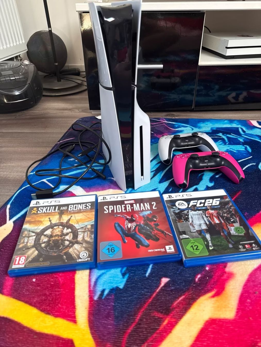 Sony Consoles: PS5 Disc Edition mit 3 Spielen – D'occasion à Schmerikon par Danloe