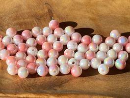 Über 100 Acrylperlen pink / 6MM / neu!!!