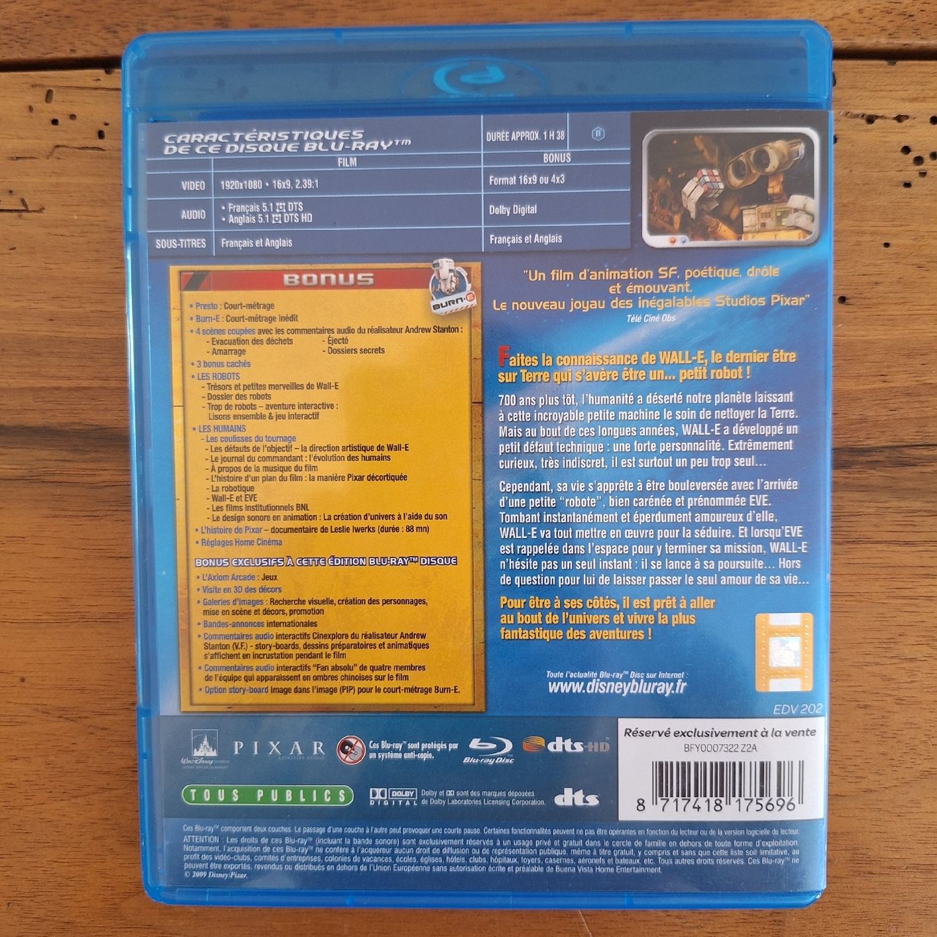 Tous les DVDs: WALL•E - Bluray – D'occasion à Porrentruy par Ikoss 1