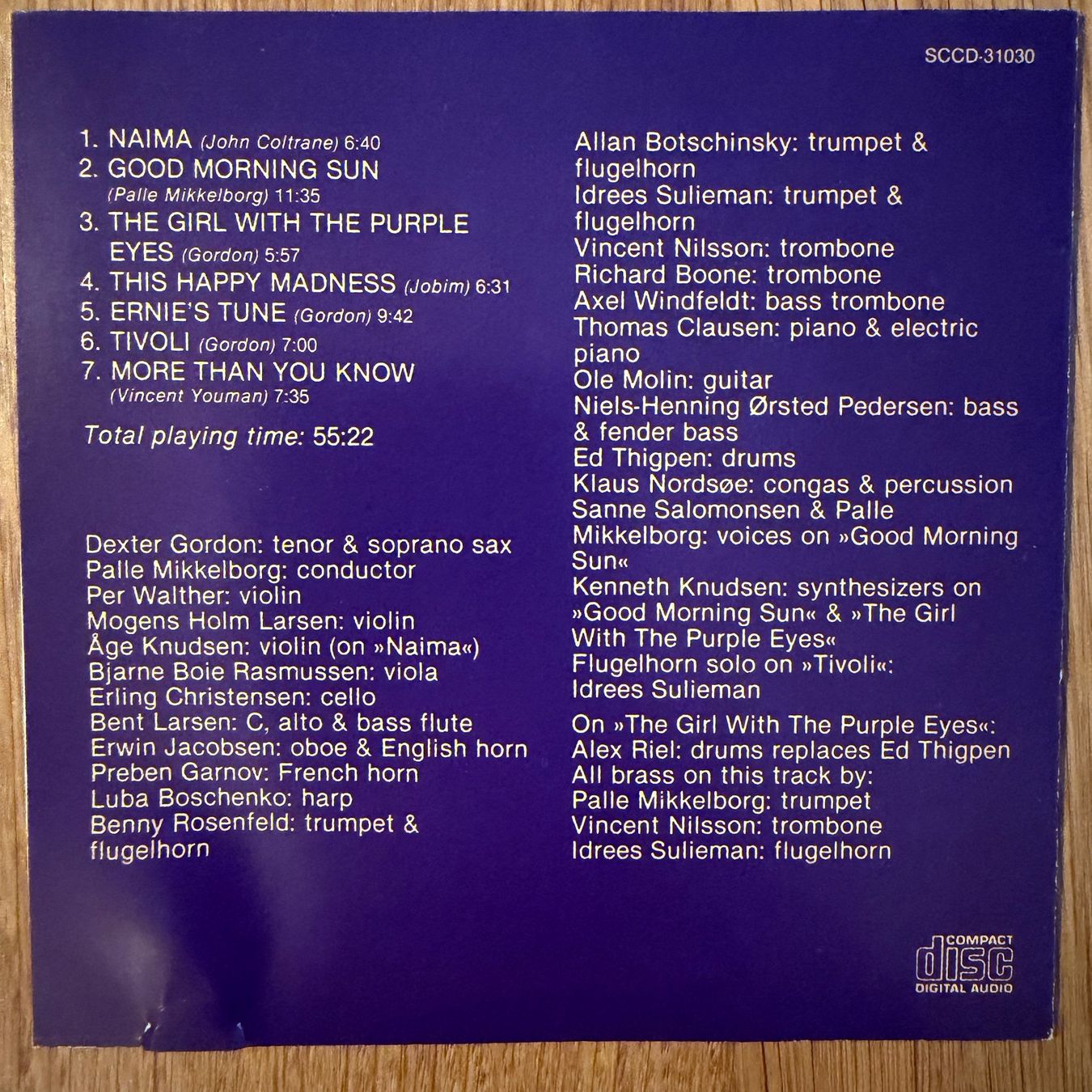 CD: Dexter Gordon Orchestra - More Than You Know CD SteepleChase – Usato da Zug venduto da Mirare9 1