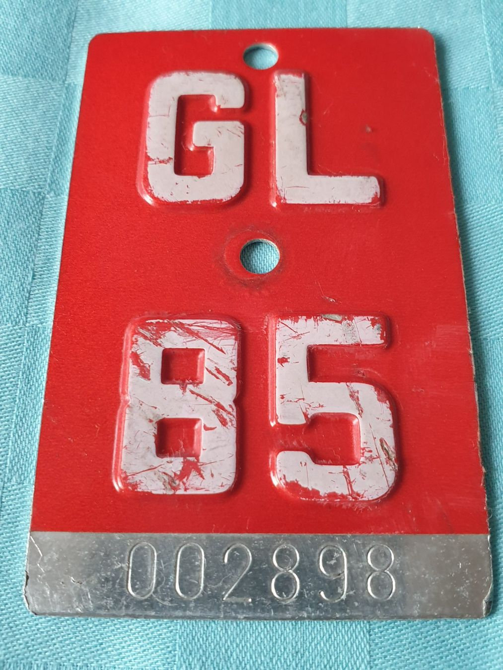 Schilder: Velonummer GL 85 – Gebraucht aus Mörschwil von spirspi