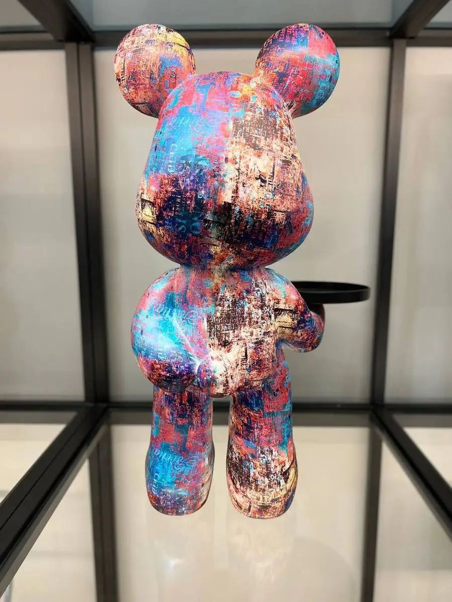 Statuette: Dekorative Bärenfigur mit Tablett - Street Art Design – Usato da Tägerwilen venduto da Swiss-Ricardo 3