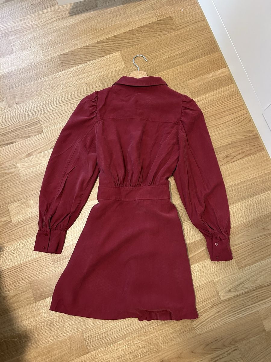 Vestiti: Damen Blusenkleid dunkelrot Grösse S – Usato da Zürich venduto da Dailychic 4