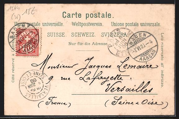 Cartes postales: Litho Baden, Casino, Schloss Stein, Scha – D'occasion à Berlin par bartko-reher 1