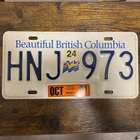 🇨🇦 Autoschild, British Columbia HNJ-973 - Kanada 