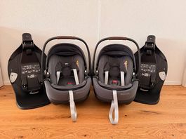 MaxiCosi Pebble 360 Pro2, Isofix FamilyFix 360Pro, Fusssäcke