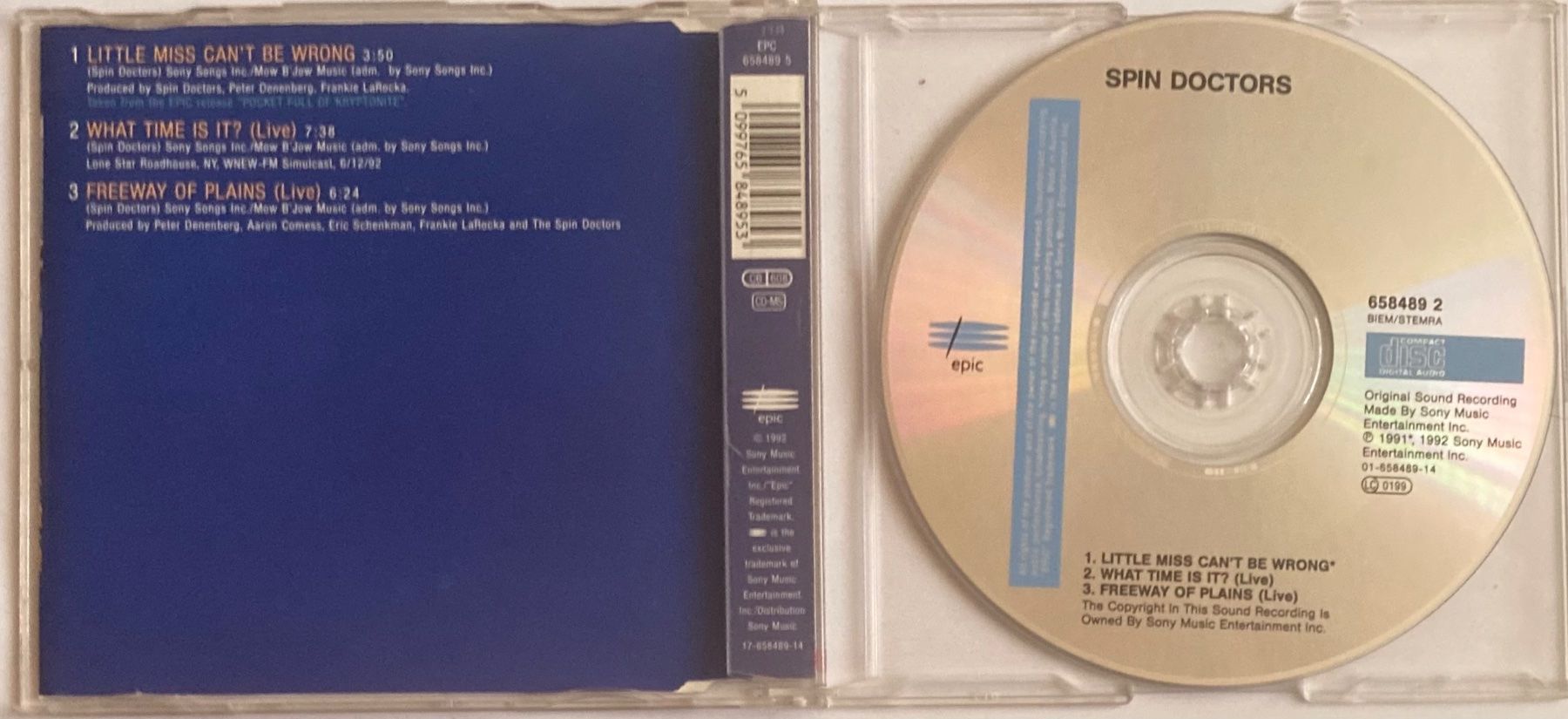 CDs: SPIN DOCTORS - LITTLE MISS CAN'T BE WRONG – Gebraucht aus Poliez-Pittet von Newtown-Records 1