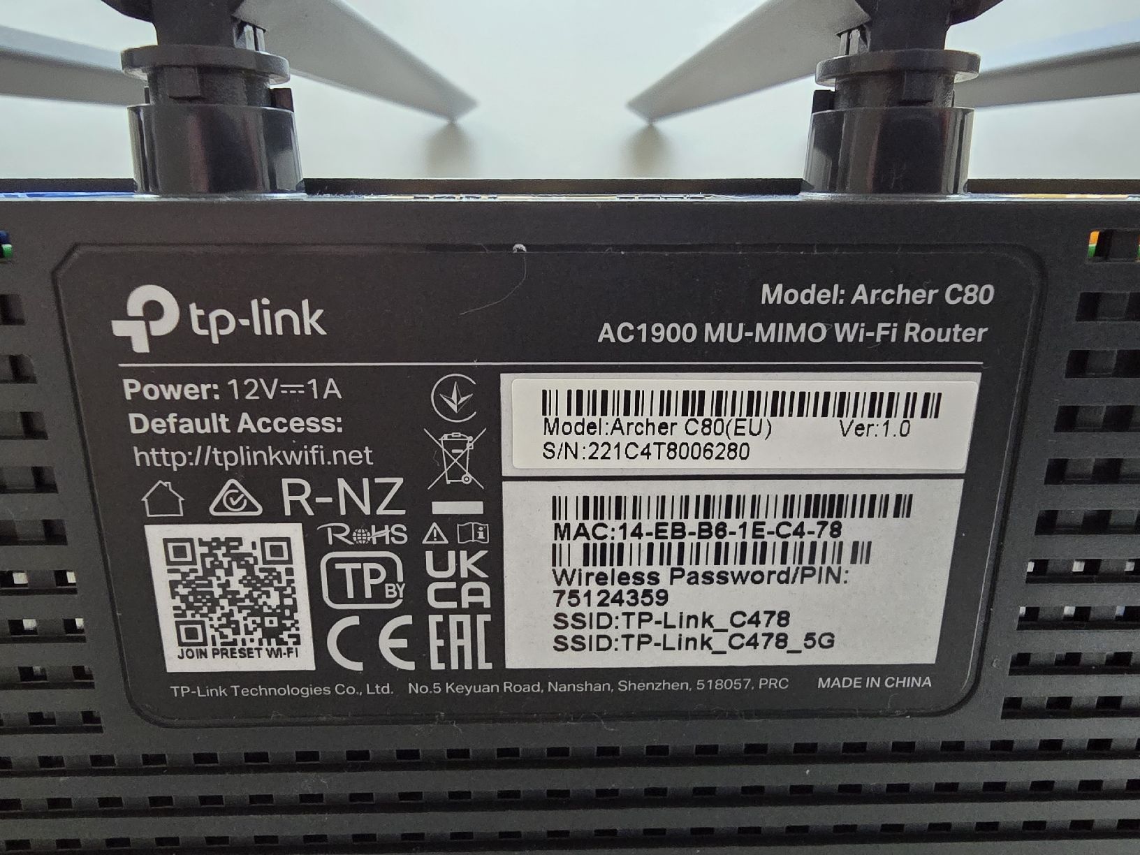 TP-Link Modem & Router: TP-Link WLAN Router Archer C80 – Usato da Schwyz venduto da f-air 3