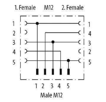 Componenti elettronici: Murr T-Stück M12 – Nuovo (secondo la descrizione) da Fulenbach venduto da Hach0 5