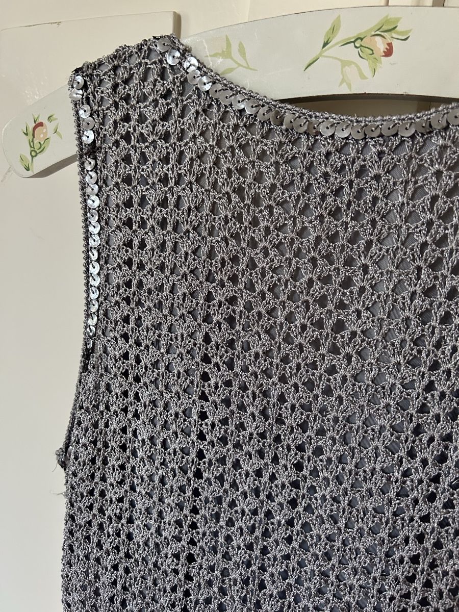 Vestiti: C&C Collection Silver Crochet Sequin Dress - Size S/M – Nuovo (secondo la descrizione) da Zürich venduto da Mistral61 6