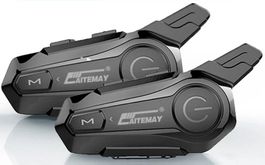 2x Motorrad Helm Intercom Bluetooth 1000m Gegensprechanlage