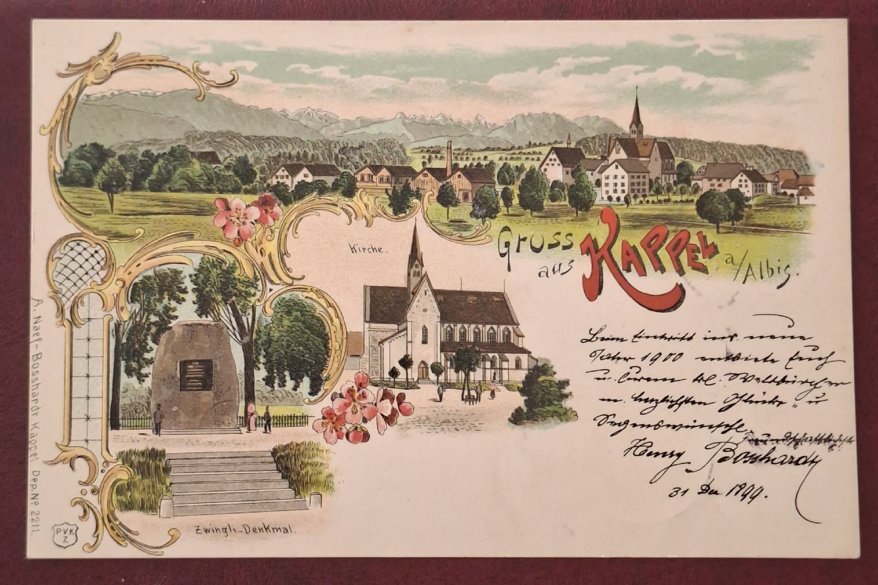 Cartoline postali: Gruss aus Kappel am Albis – Usato da Affoltern am Albis venduto da Ab_1.-